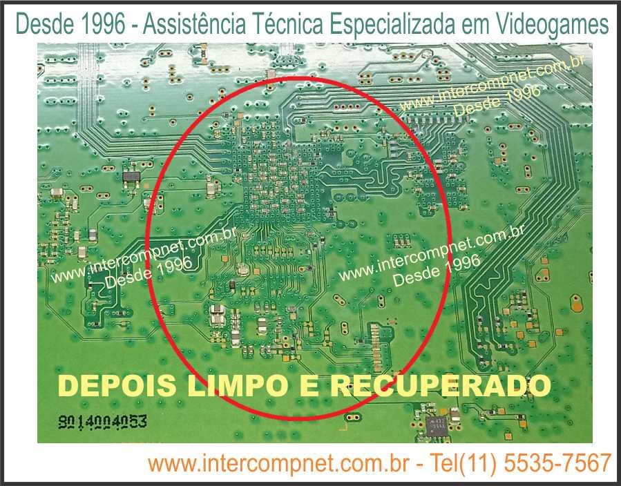 Apõs a recuperação da placa mãe com banho quimico e reparos, voltou a funcionar normal.